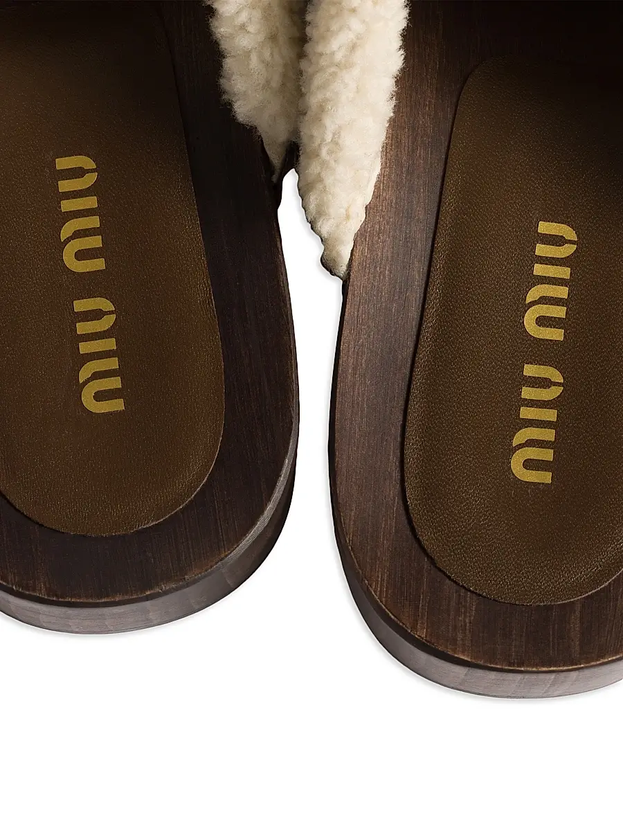 Miu Miu Women's Suede Clogs | Thumbnail 3 Miu Miu Women's Suede Clogs | Thumbnail 3