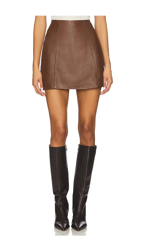 CAMI NYC Cillian Genuine Leather Mini Skirt | Image 1 CAMI NYC Cillian Genuine Leather Mini Skirt | Image 1