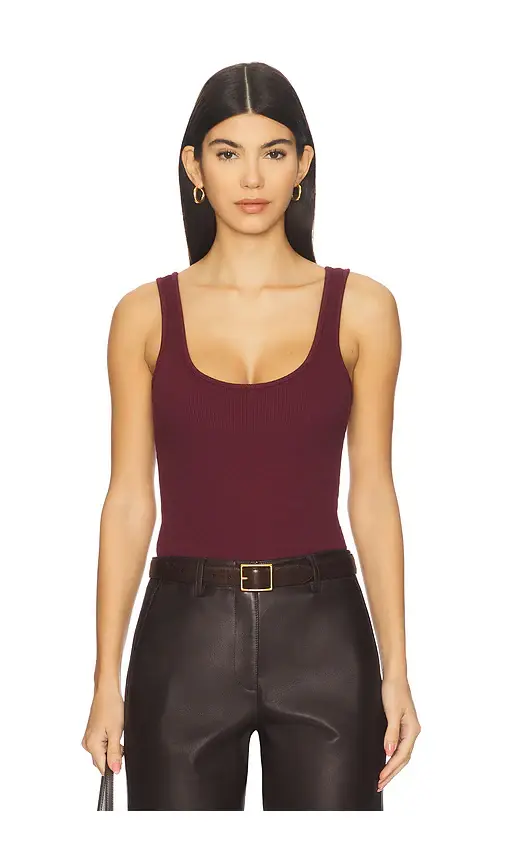 L'Agence Nica Scoop Neck Tank Bodysuit