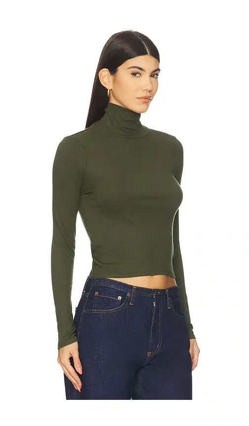 Bobi Crop Turtleneck Top | Thumbnail 2 Bobi Crop Turtleneck Top | Thumbnail 2