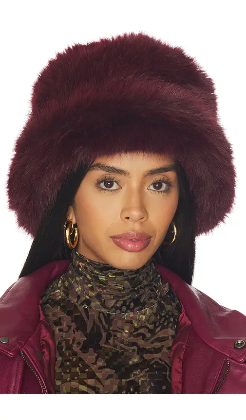 JOCELYN Oversized Faux Fur Bucket Hat