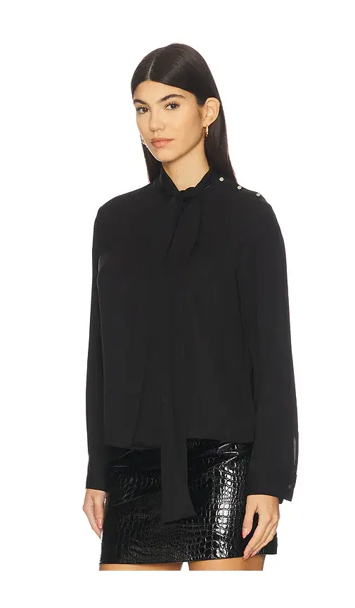 Theory Side Tie Neck Blouse | Thumbnail 2