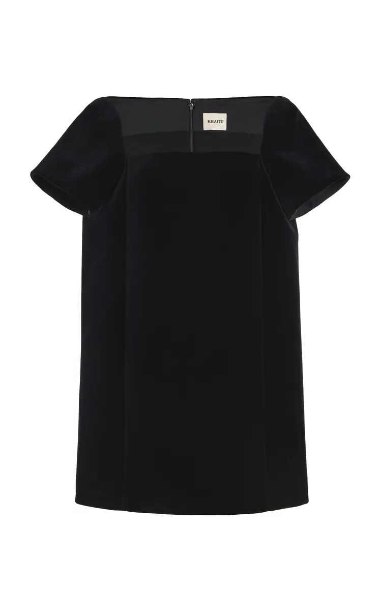 Khaite Benji Velvet Mini Dress