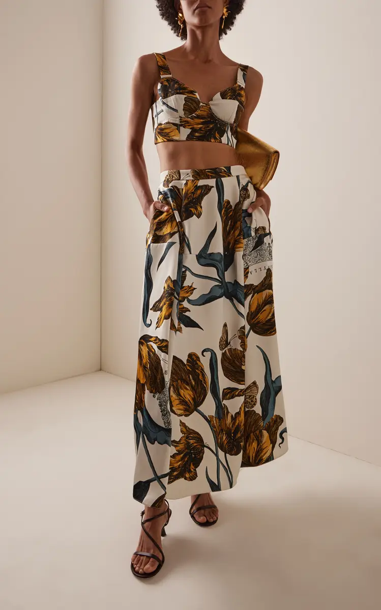 Erdem Printed Midi Skirt | Thumbnail 2 Erdem Printed Midi Skirt | Thumbnail 2