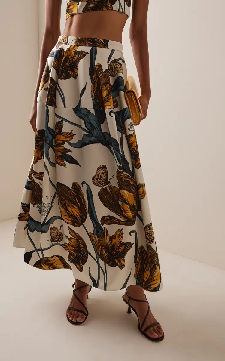 Erdem Printed Midi Skirt | Thumbnail 3 Erdem Printed Midi Skirt | Thumbnail 3