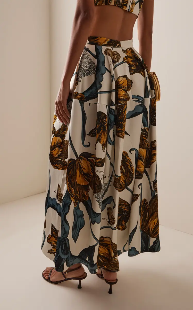 Erdem Printed Midi Skirt | Thumbnail 4 Erdem Printed Midi Skirt | Thumbnail 4