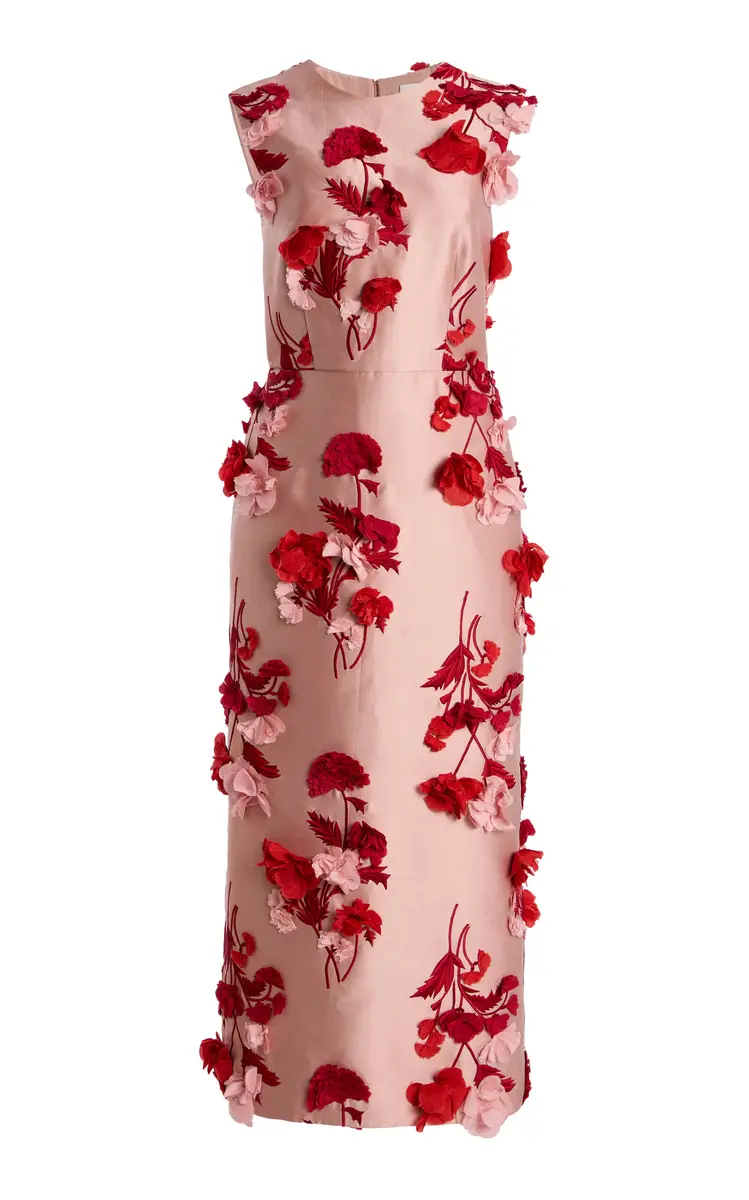 Erdem Appliquéd Midi Cocktail Dress | Thumbnail 7