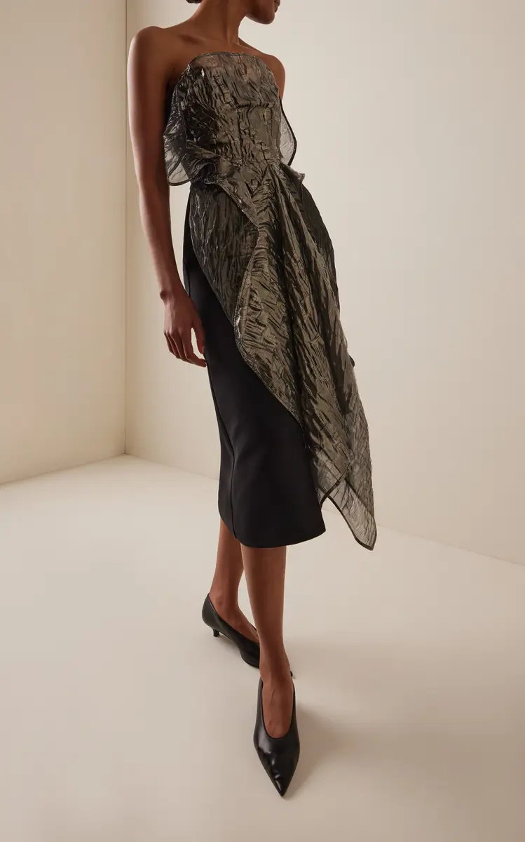 Maticevski De La Cruz Silk-Detailed Crepe Midi Dress | Thumbnail 2 Maticevski De La Cruz Silk-Detailed Crepe Midi Dress | Thumbnail 2