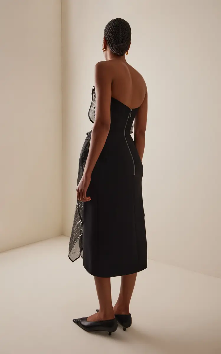 Maticevski De La Cruz Silk-Detailed Crepe Midi Dress | Thumbnail 4 Maticevski De La Cruz Silk-Detailed Crepe Midi Dress | Thumbnail 4