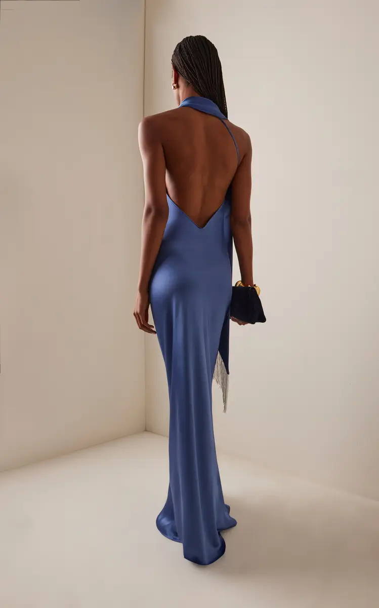 ILA THE BRAND Brice One-Shoulder Satin Maxi Dress | Thumbnail 4 ILA THE BRAND Brice One-Shoulder Satin Maxi Dress | Thumbnail 4