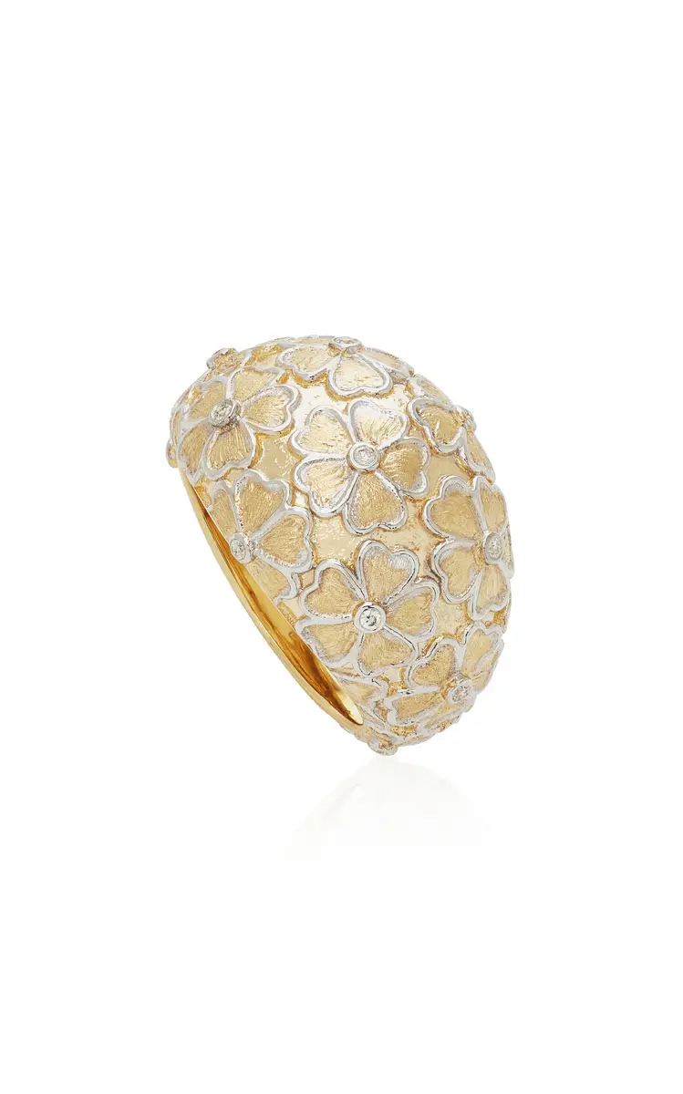 Yvonne Léon 9K Gold Dome Flower Ring | Thumbnail 3