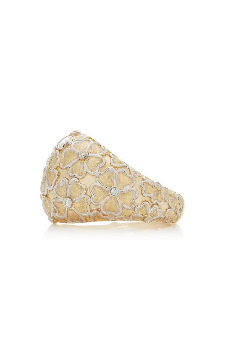 Yvonne Léon 9K Gold Dome Flower Ring | Thumbnail 4