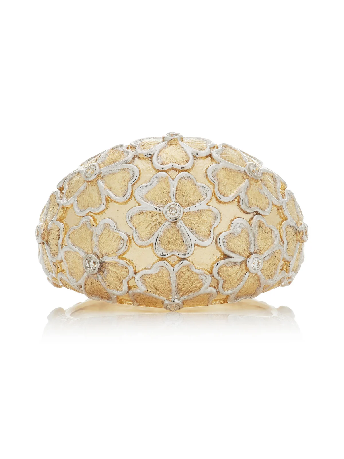 Yvonne Léon 9K Gold Dome Flower Ring