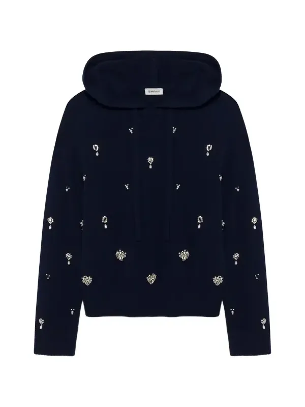 Simkhai Karmen Embellished Cashmere Hoodie