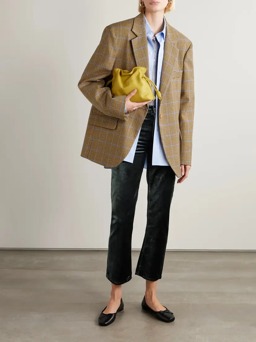 Frame Le Sleek Cropped Cotton-blend Velvet Bootcut Pants | Thumbnail 2