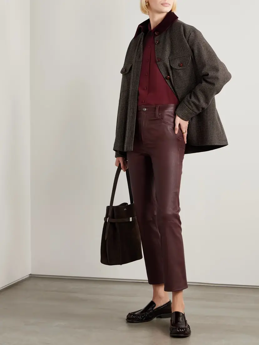 Frame The Reboot Cropped Leather Flared Pants | Thumbnail 2 Frame The Reboot Cropped Leather Flared Pants | Thumbnail 2