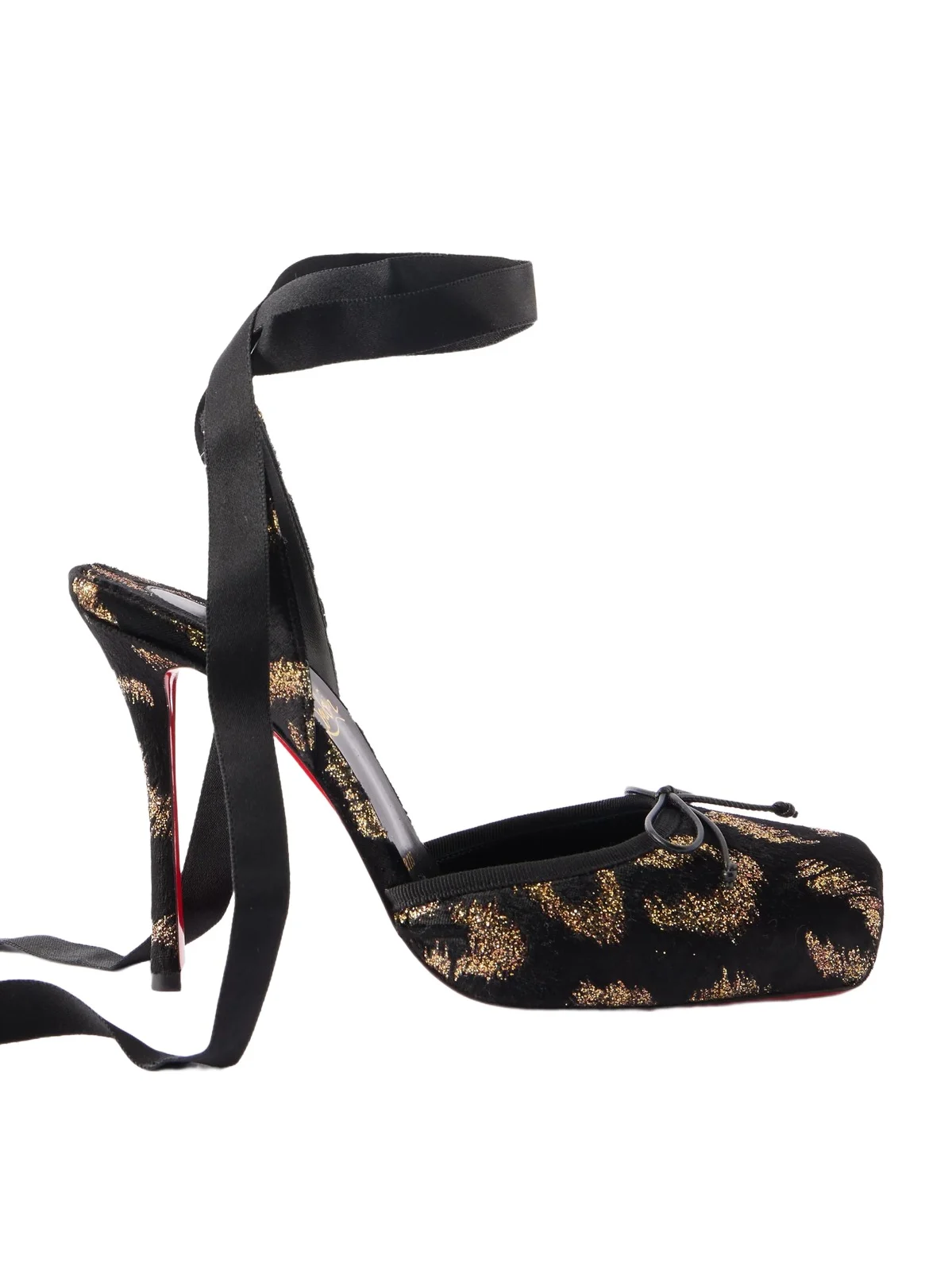 Cassia 100 Bow-detailed Satin-trimmed Fil Coupé Velvet Pumps