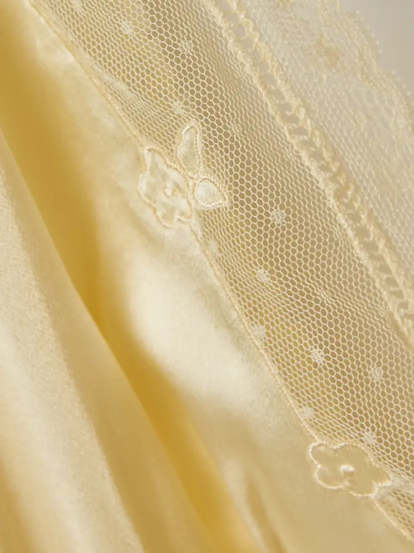 DÔEN Corelia Tulle-trimmed Silk-satin Midi Dress | Thumbnail 4