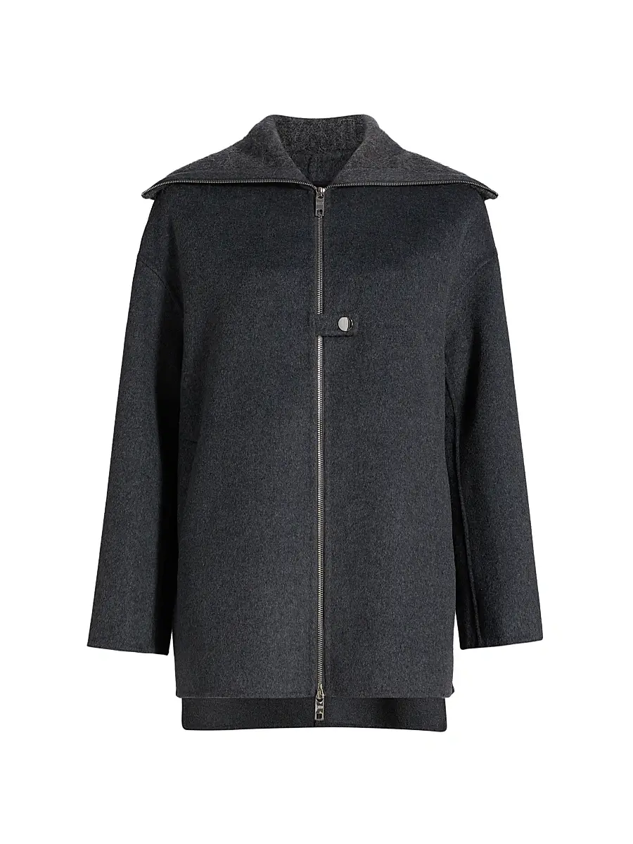 Rails Women's Silves Wool-Blend Zip-Front Jacket - Charcoal | Image 1 Rails Women's Silves Wool-Blend Zip-Front Jacket - Charcoal | Image 1