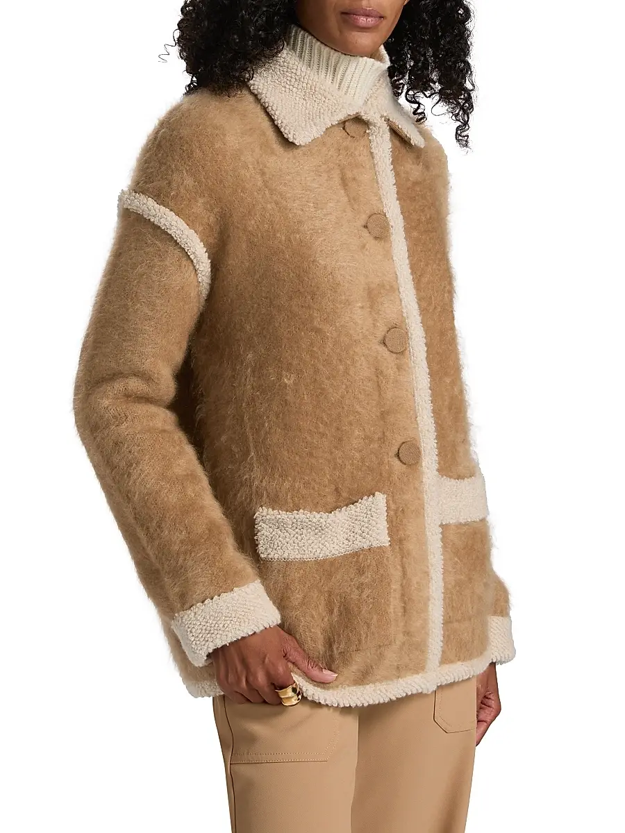 Guest in Residence Women's Grizzly Cashmere Jacket - Almond Oatmeal | Thumbnail 4 Guest in Residence Women's Grizzly Cashmere Jacket - Almond Oatmeal | Thumbnail 4
