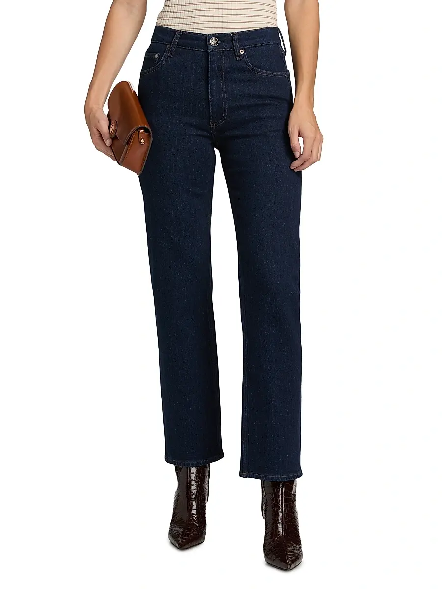 rag & bone Women's Harlow Mid-Rise Straight-Leg Ankle Jeans | Thumbnail 3 rag & bone Women's Harlow Mid-Rise Straight-Leg Ankle Jeans | Thumbnail 3