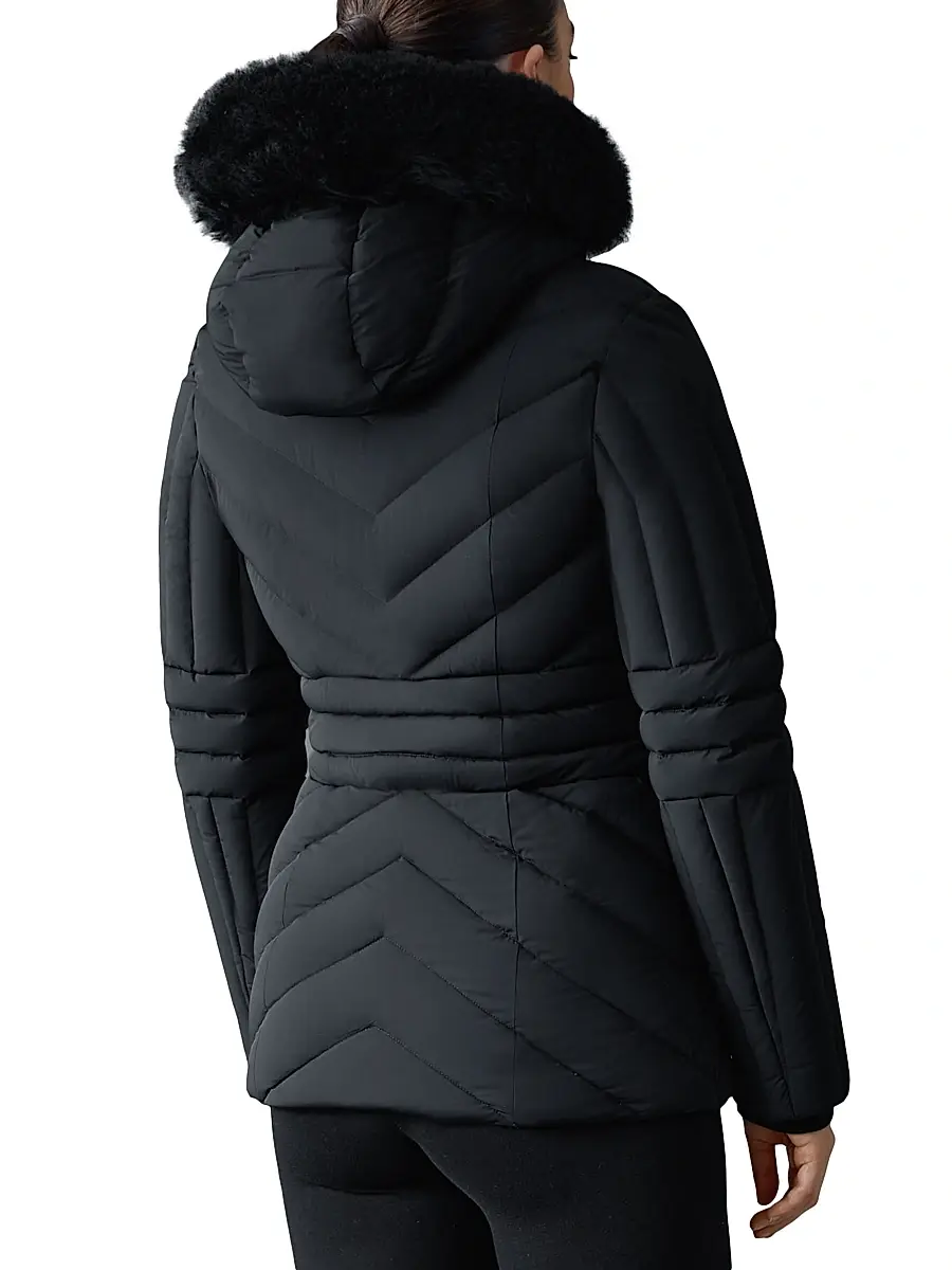 Mackage Women's Nadia Shearling-Trimmed Down Ski Jacket - Black | Thumbnail 6 Mackage Women's Nadia Shearling-Trimmed Down Ski Jacket - Black | Thumbnail 6