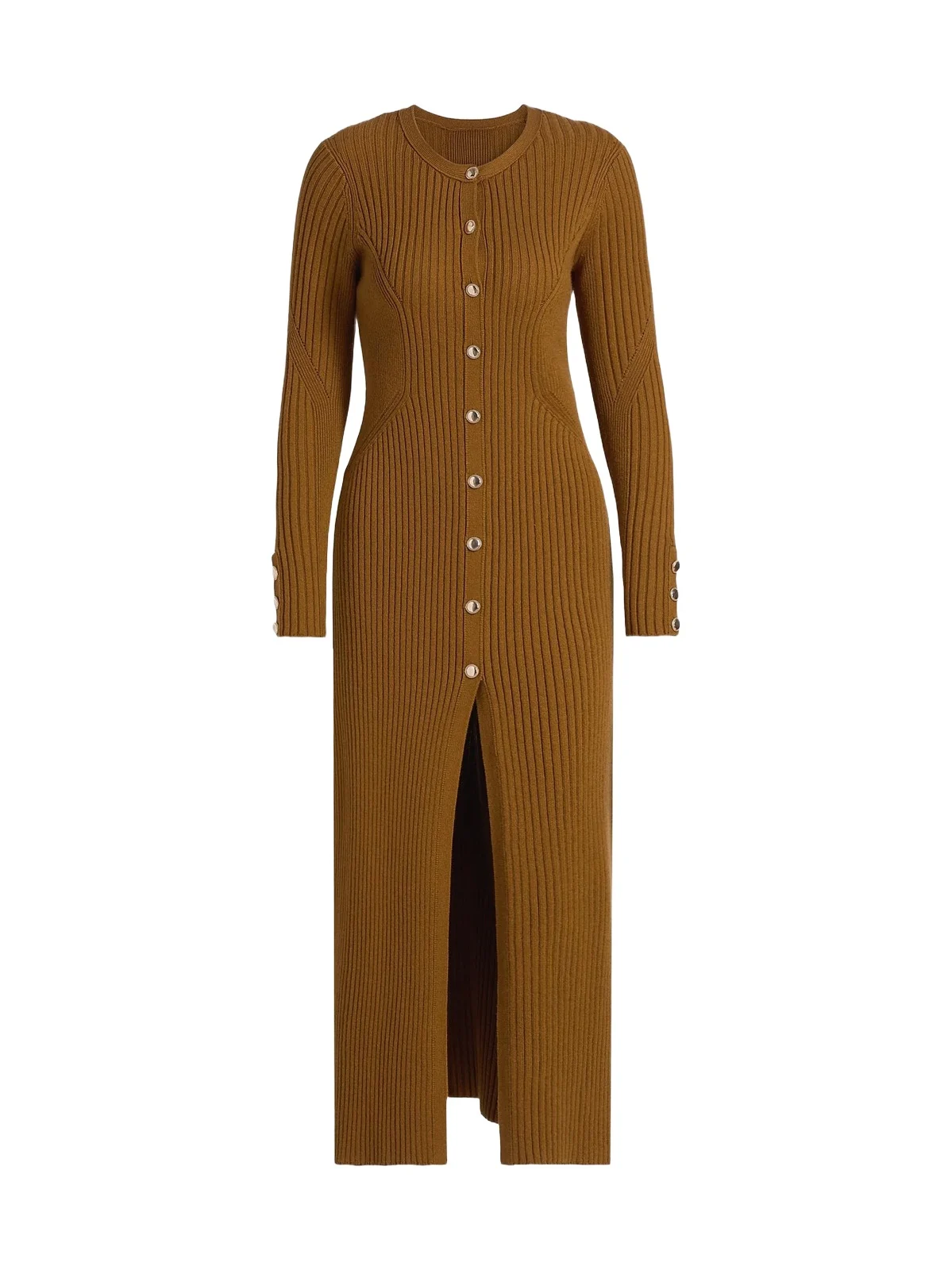 Women's Anisa Rib-Knit Long-Sleeve Midi-Dress