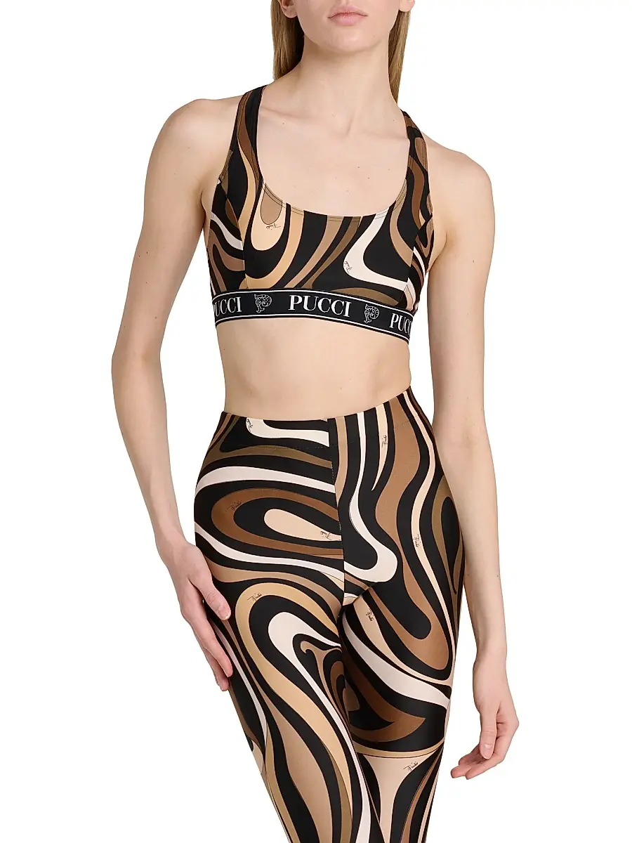 Pucci Women's Passepartout Sports Bra - Black Gold | Thumbnail 3 Pucci Women's Passepartout Sports Bra - Black Gold | Thumbnail 3