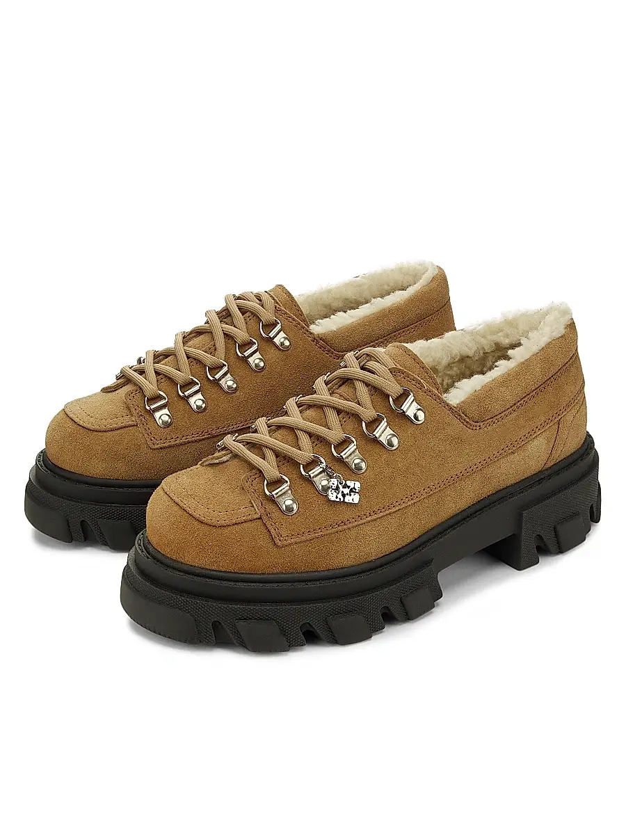 Ganni Women's Cleated Suede Derbies | Thumbnail 2 Ganni Women's Cleated Suede Derbies | Thumbnail 2