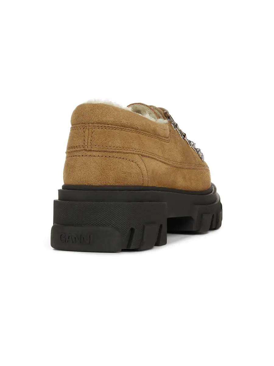 Ganni Women's Cleated Suede Derbies | Thumbnail 3 Ganni Women's Cleated Suede Derbies | Thumbnail 3