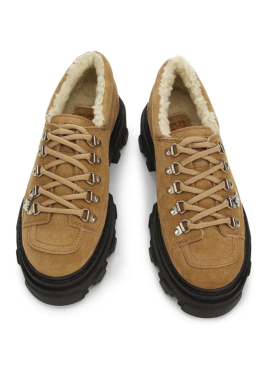 Ganni Women's Cleated Suede Derbies | Thumbnail 4 Ganni Women's Cleated Suede Derbies | Thumbnail 4