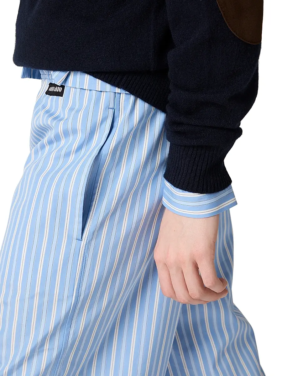 Miu Miu Women's Striped Poplin Pajama Pants | Thumbnail 5