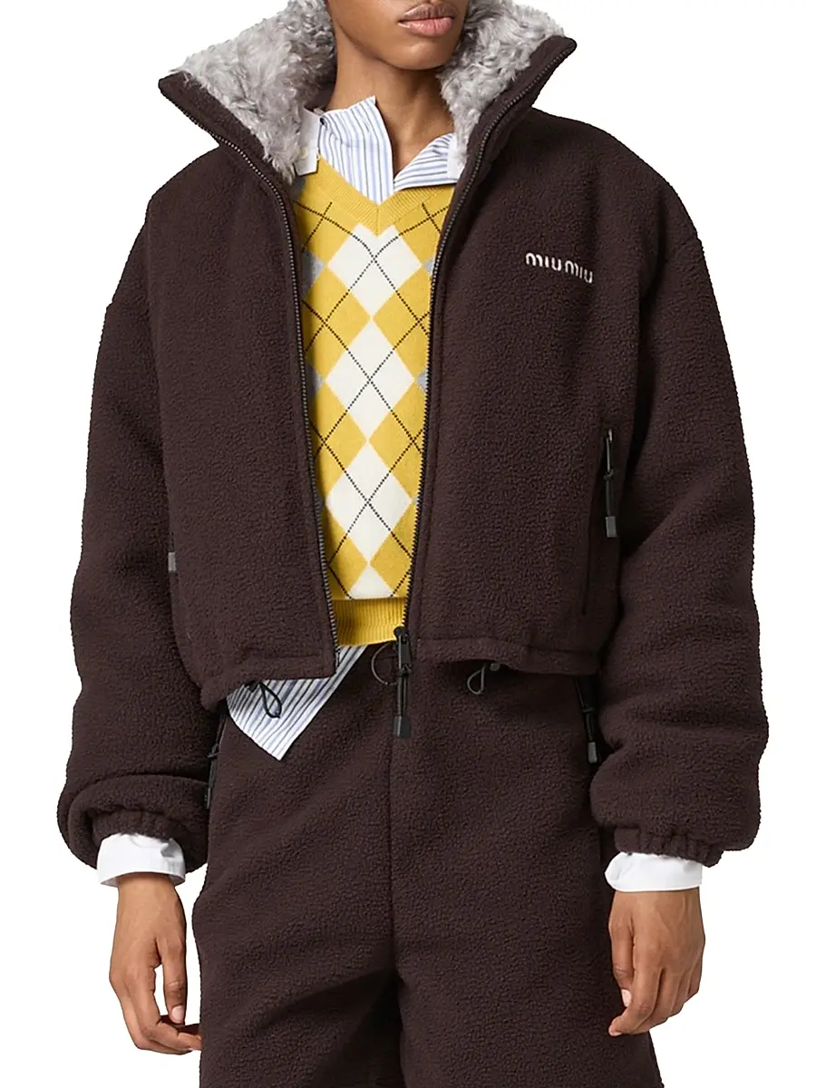Miu Miu Women's Fleece Down Jacket | Thumbnail 2 Miu Miu Women's Fleece Down Jacket | Thumbnail 2
