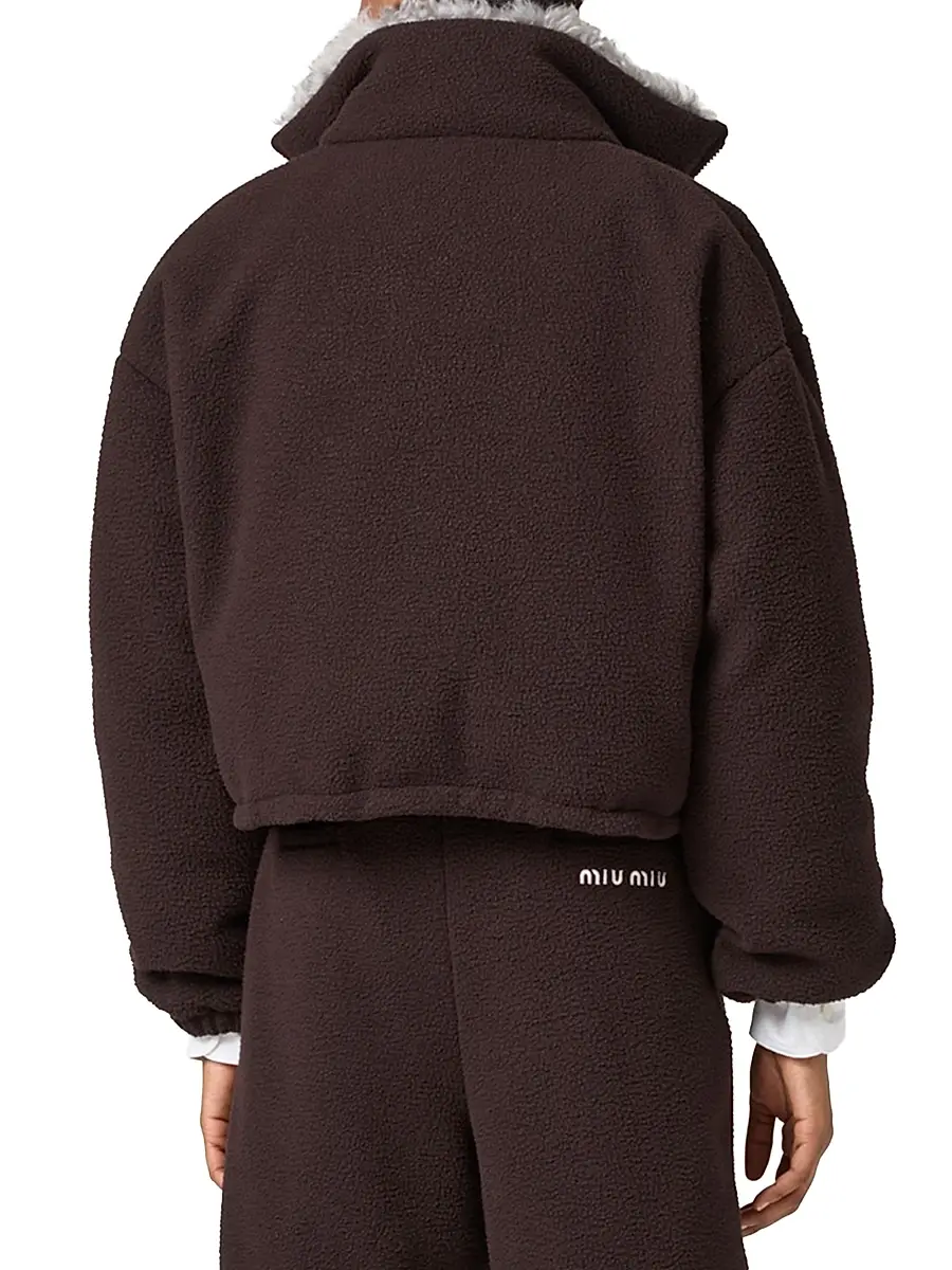 Miu Miu Women's Fleece Down Jacket | Thumbnail 3 Miu Miu Women's Fleece Down Jacket | Thumbnail 3