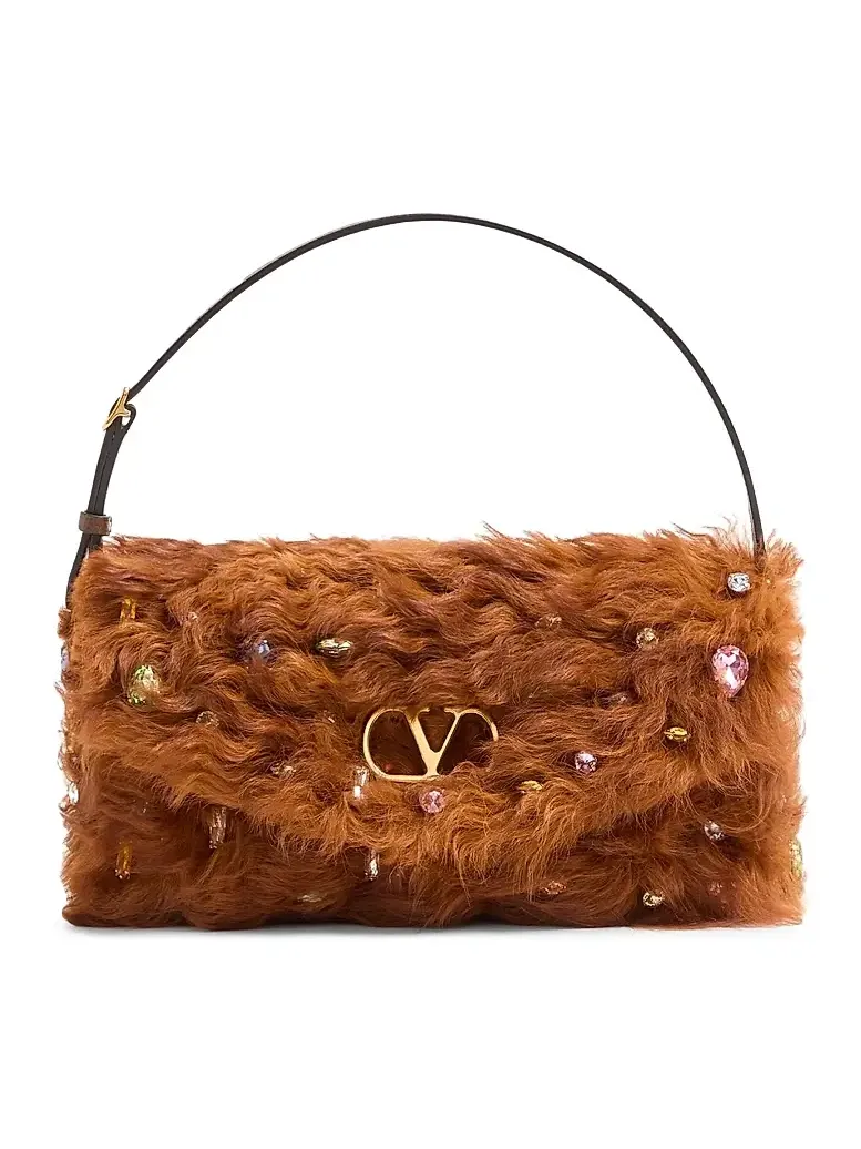Women's Devain Small Clutch in Lamb with Rhinestones - Multicolor Women's Devain Small Clutch in Lamb with Rhinestones - Multicolor
