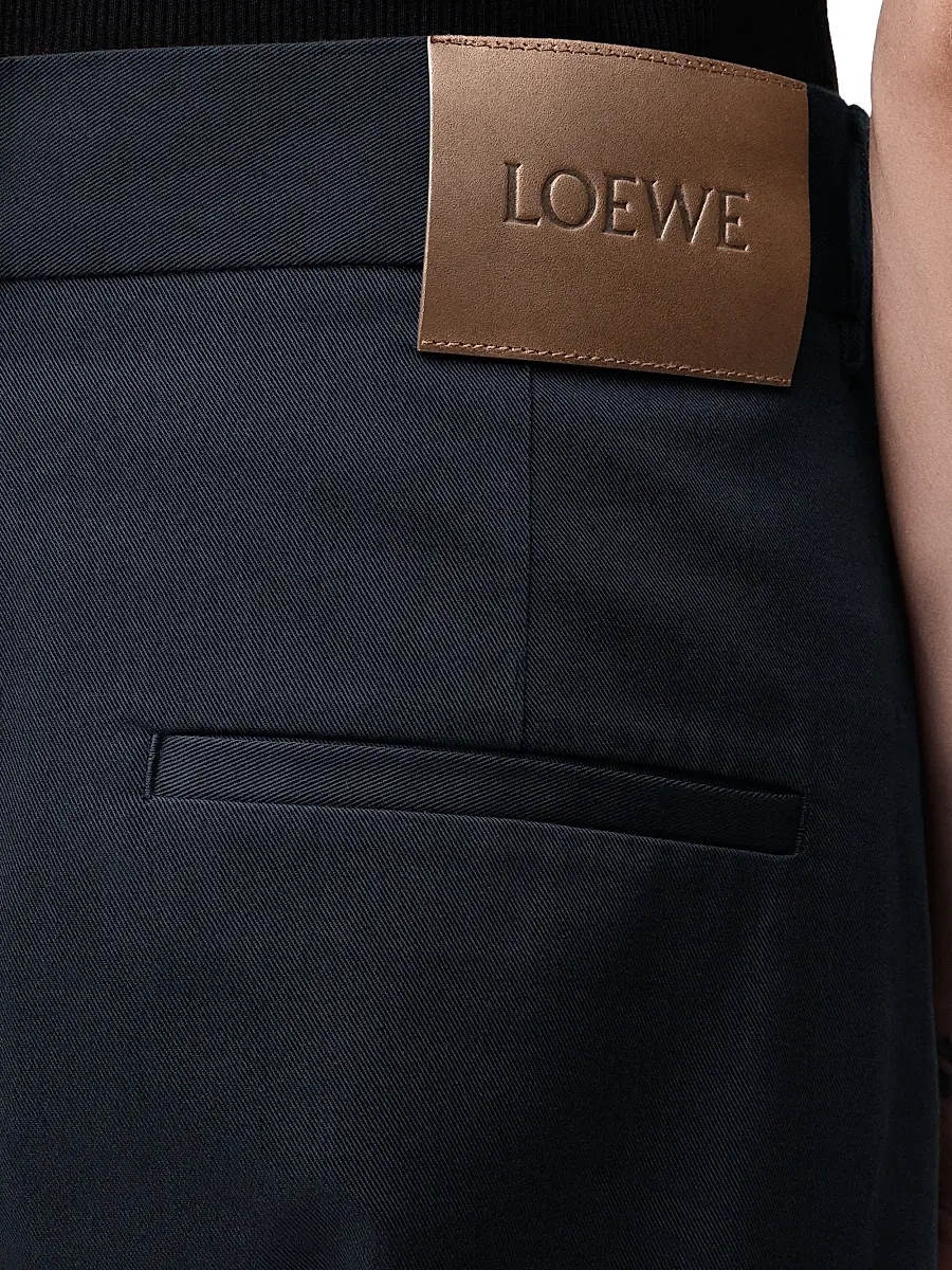 Loewe Men's Pleated Cotton Wide-Leg Trousers | Thumbnail 5 Loewe Men's Pleated Cotton Wide-Leg Trousers | Thumbnail 5