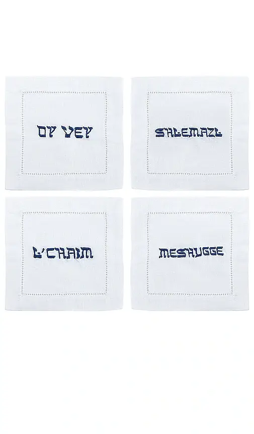 Chefanie Yiddish Cocktail Napkins Set Of 4 | Image 1 Chefanie Yiddish Cocktail Napkins Set Of 4 | Image 1