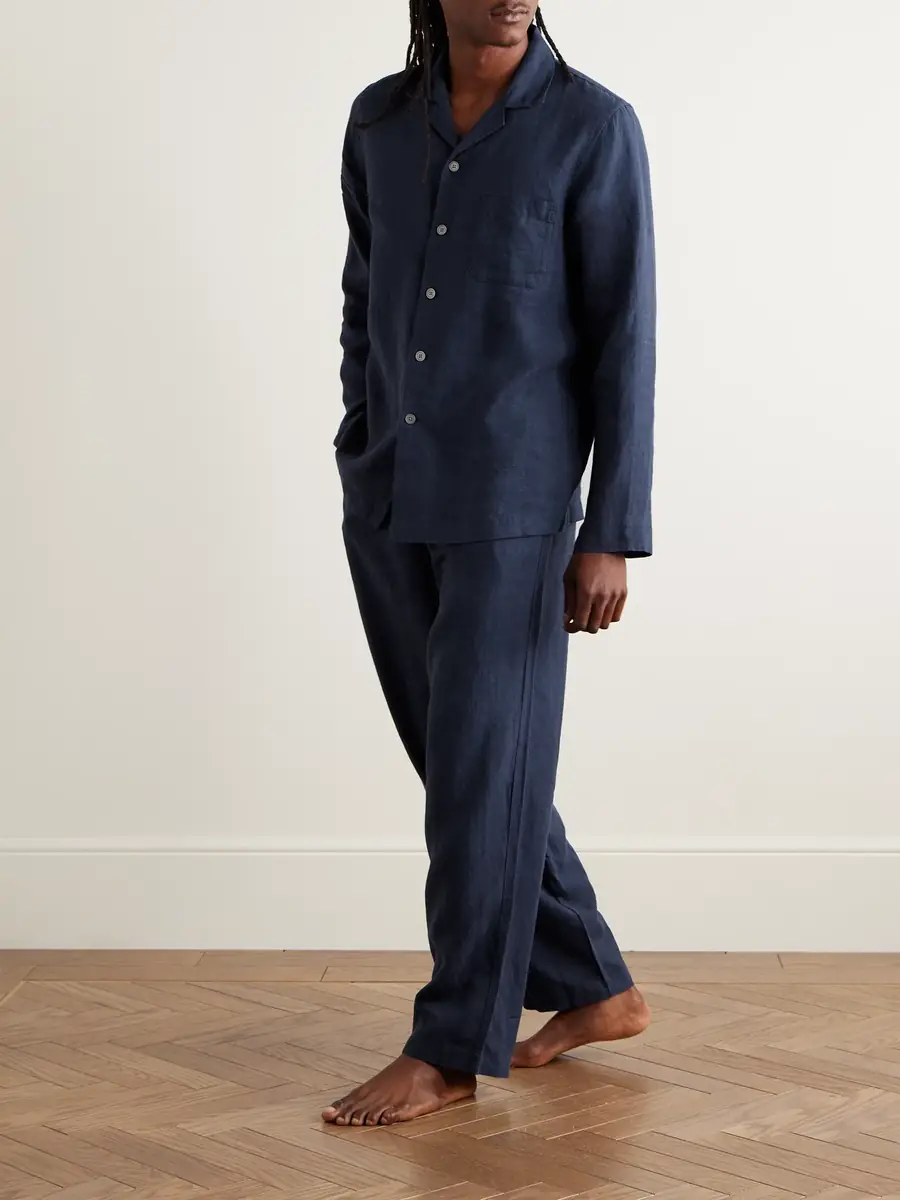 Derek Rose Sicily 1 Linen-Canvas Pyjama Set - Men | Thumbnail 2 Derek Rose Sicily 1 Linen-Canvas Pyjama Set - Men | Thumbnail 2