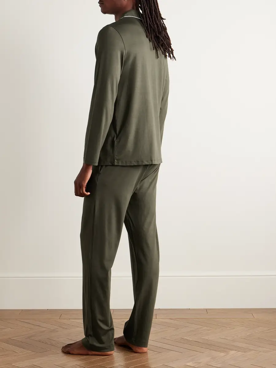 Derek Rose Basel Stretch-Micro Modal Jersey Pyjama et - Men | Thumbnail 3