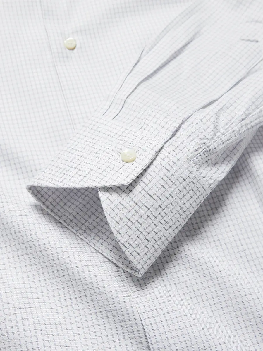Canali Checked Cotton-Poplin Shirt - Men | Thumbnail 4 Canali Checked Cotton-Poplin Shirt - Men | Thumbnail 4