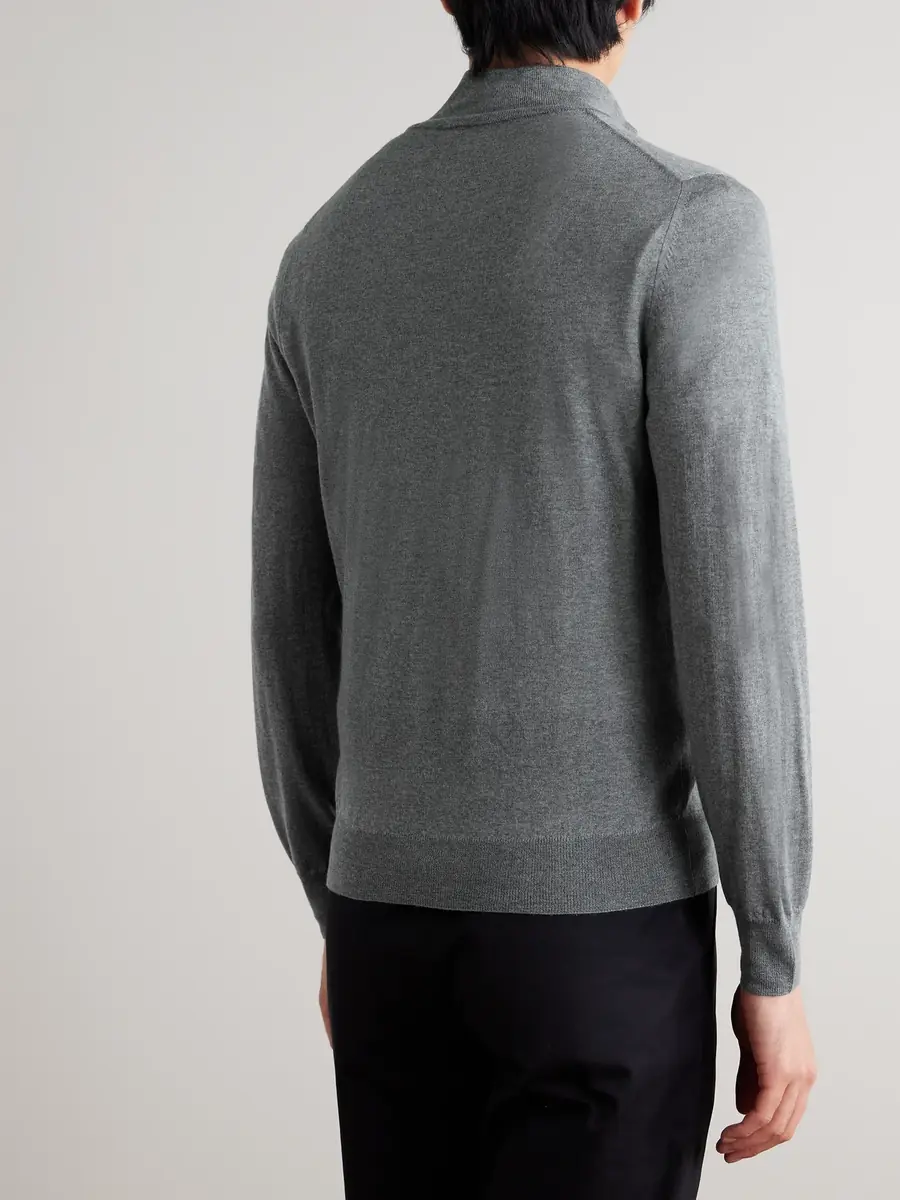 Canali Wool Half-Zip Sweater - Men | Thumbnail 4 Canali Wool Half-Zip Sweater - Men | Thumbnail 4
