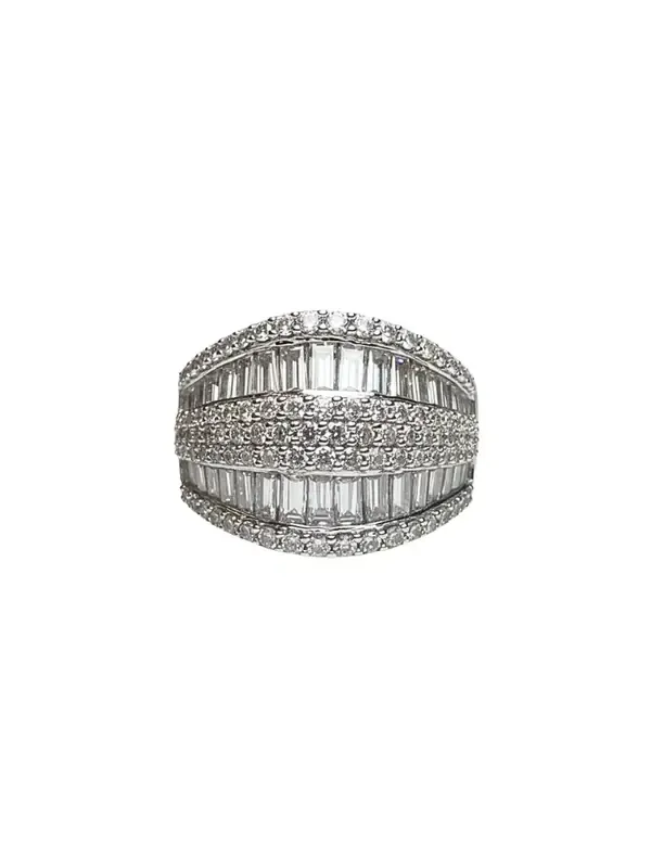Wish Fine Jewelry 3.75ct Diamond 18K Gold Shield Ring