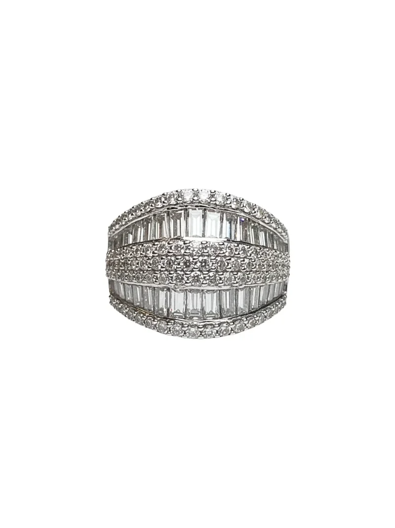 3.75ct Diamond 18K Gold Shield Ring