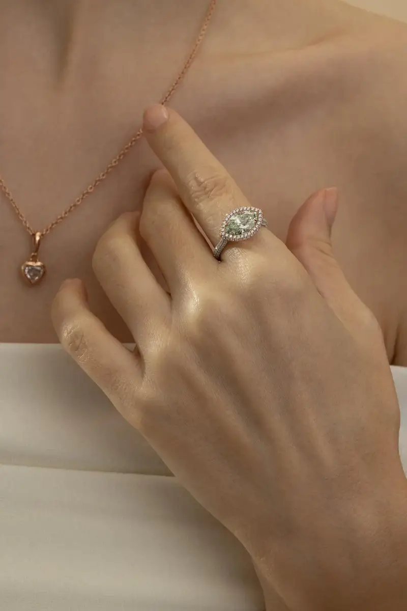 RARE COLORS BY NAMDAR Diamond Marquise Halo Ring | Thumbnail 3 RARE COLORS BY NAMDAR Diamond Marquise Halo Ring | Thumbnail 3