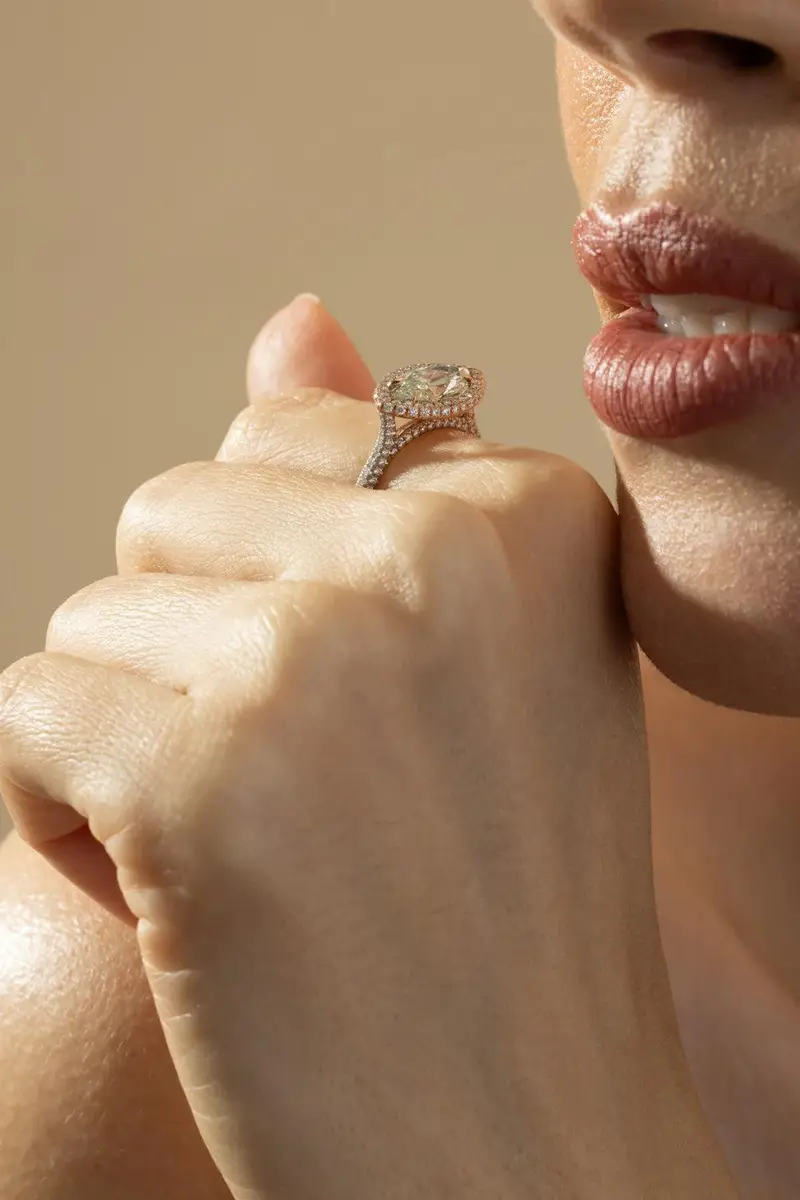 RARE COLORS BY NAMDAR Diamond Marquise Halo Ring | Thumbnail 4 RARE COLORS BY NAMDAR Diamond Marquise Halo Ring | Thumbnail 4