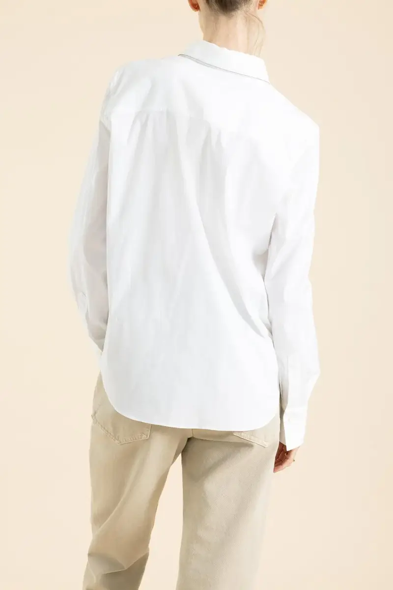 Brunello Cucinelli Longsleeve Cotton Poplin Shirt | Thumbnail 4