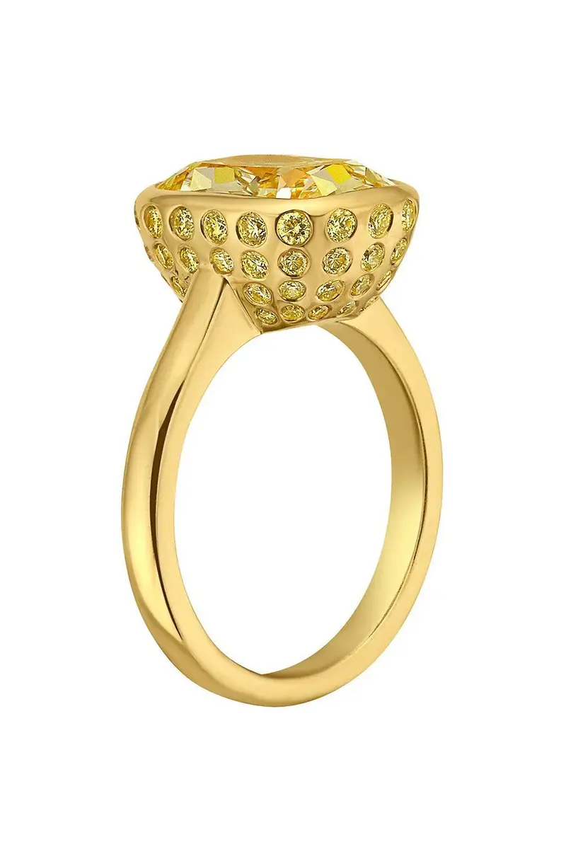 RARE COLORS BY NAMDAR Yellow Diamond Bezel Mosaic Ring | Thumbnail 2