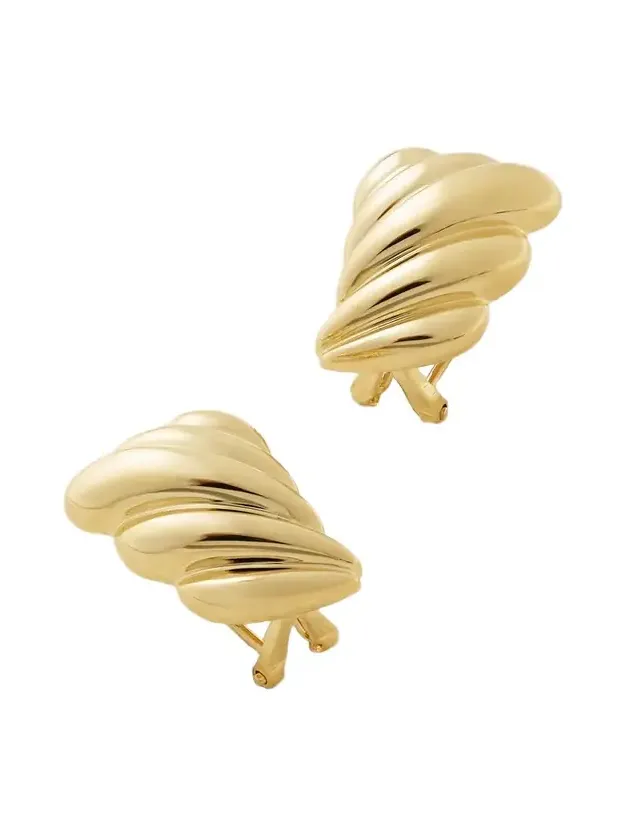 Croissant 18-karat Gold Earrings