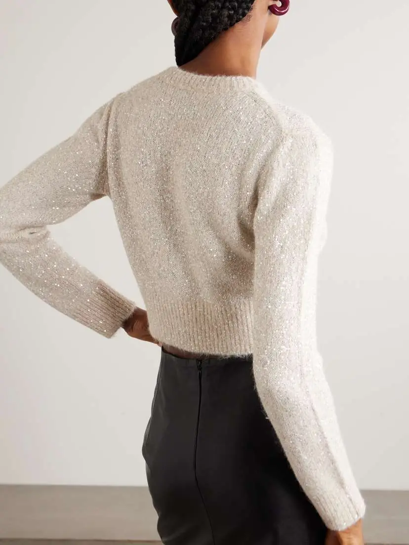 Erdem Embellished Alpaca-blend Cardigan | Thumbnail 3