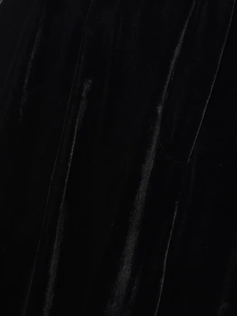 Saloni Satin-trimmed Velvet Wide-leg Pants | Thumbnail 4
